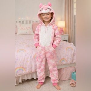 George Kids Cozy Hooded Onesie – Size 6 (Girls)